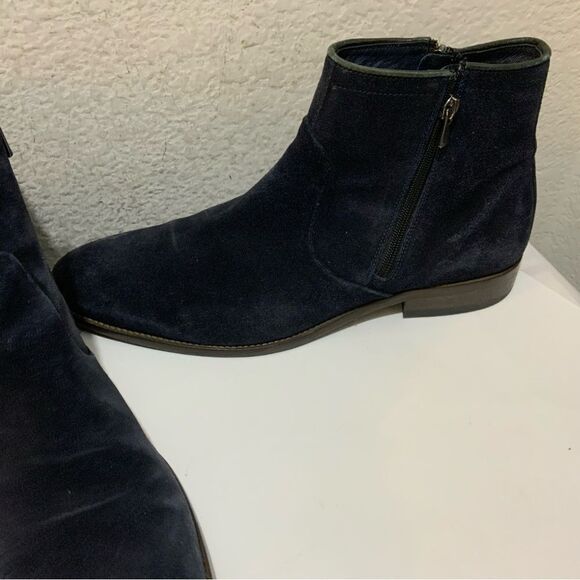 Johnston & Murphy Men\'s Double Zip blue Suede ankle boots main image 9